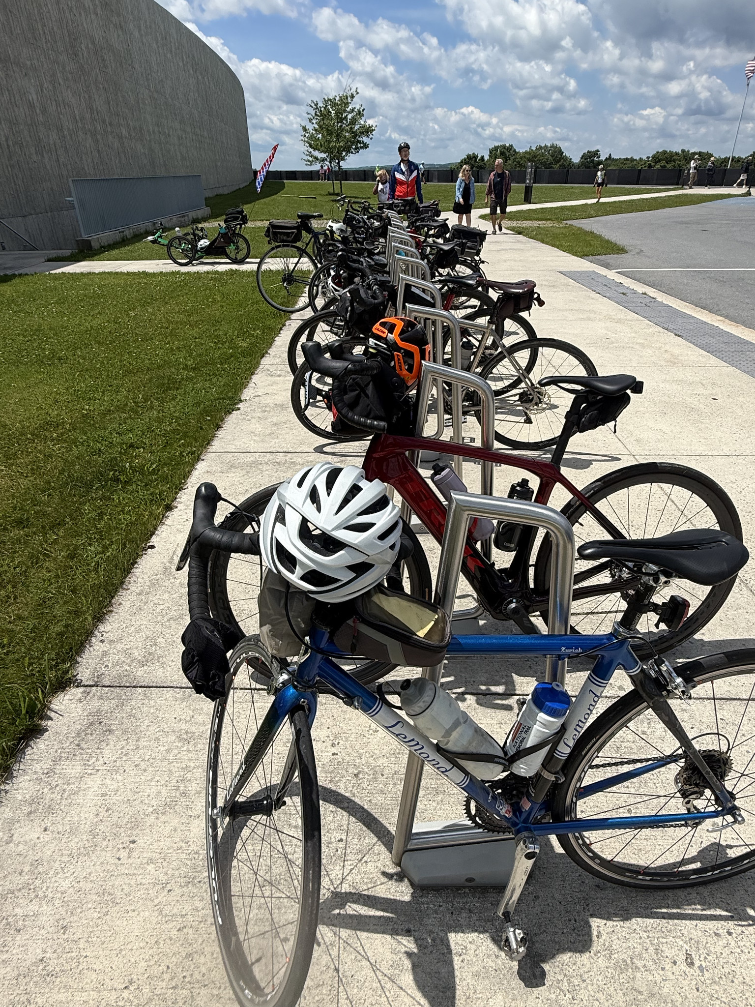Bicycles lined up at the Flight 93 National Memorial 