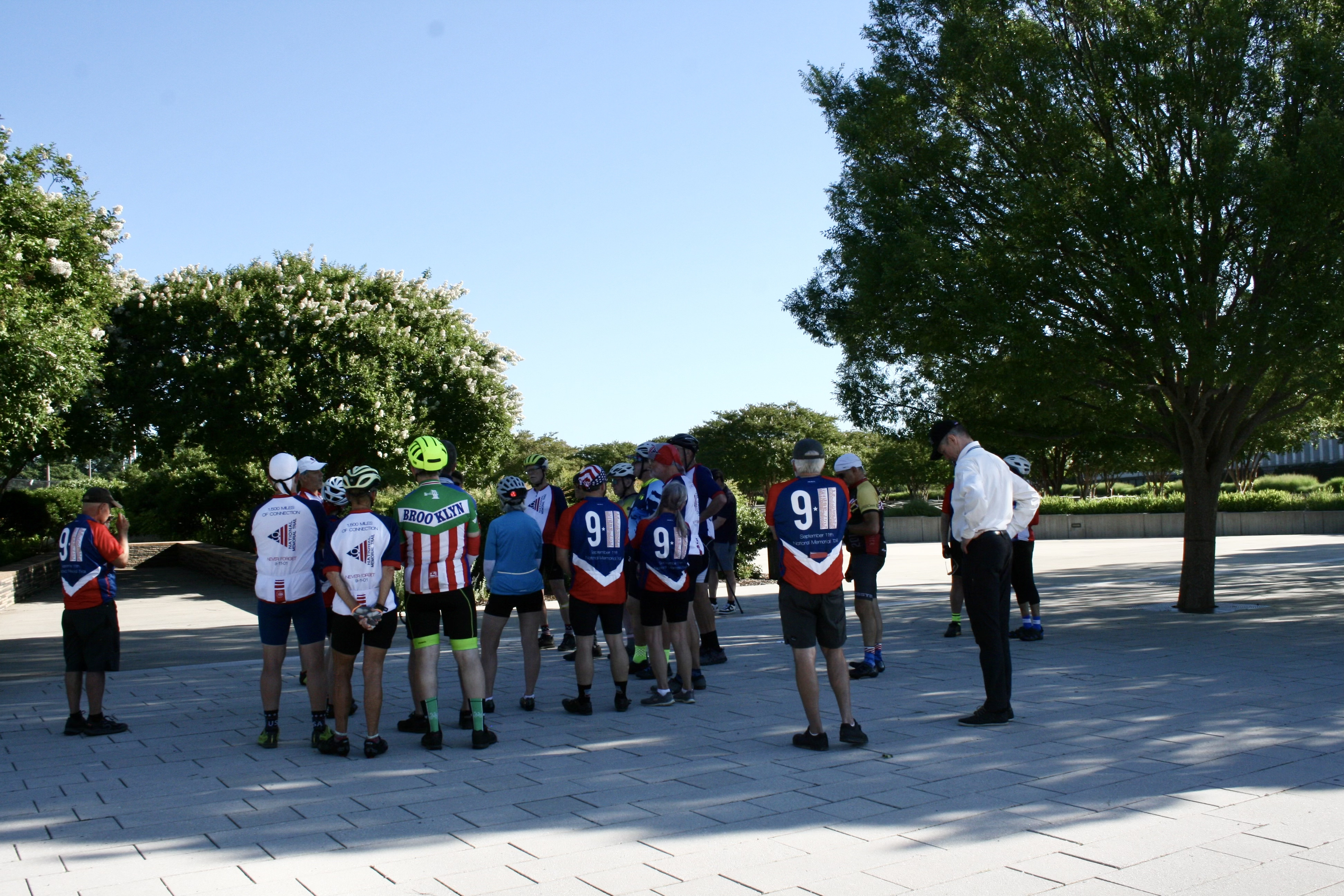 Full group at Pentagon Memorial
