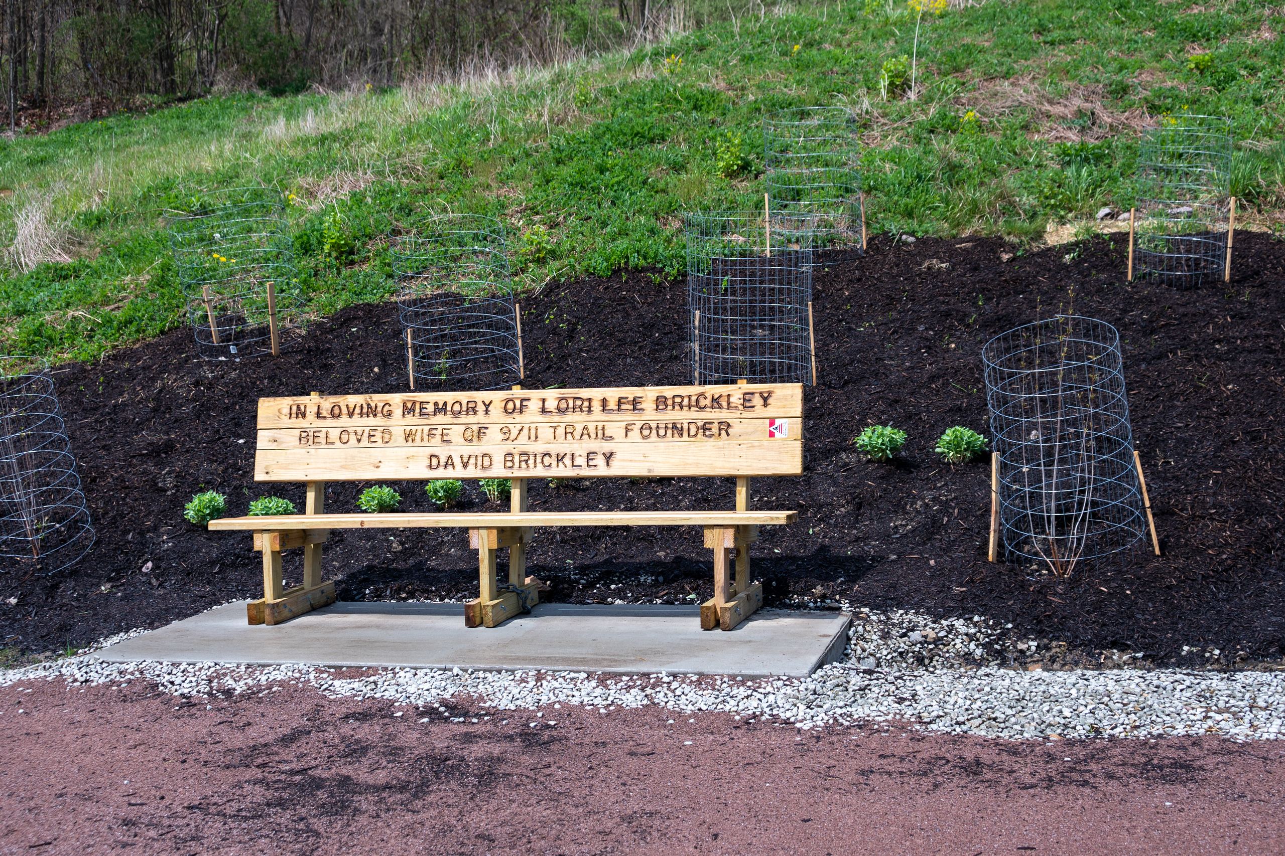 Bench dedicated to Lori Brickley