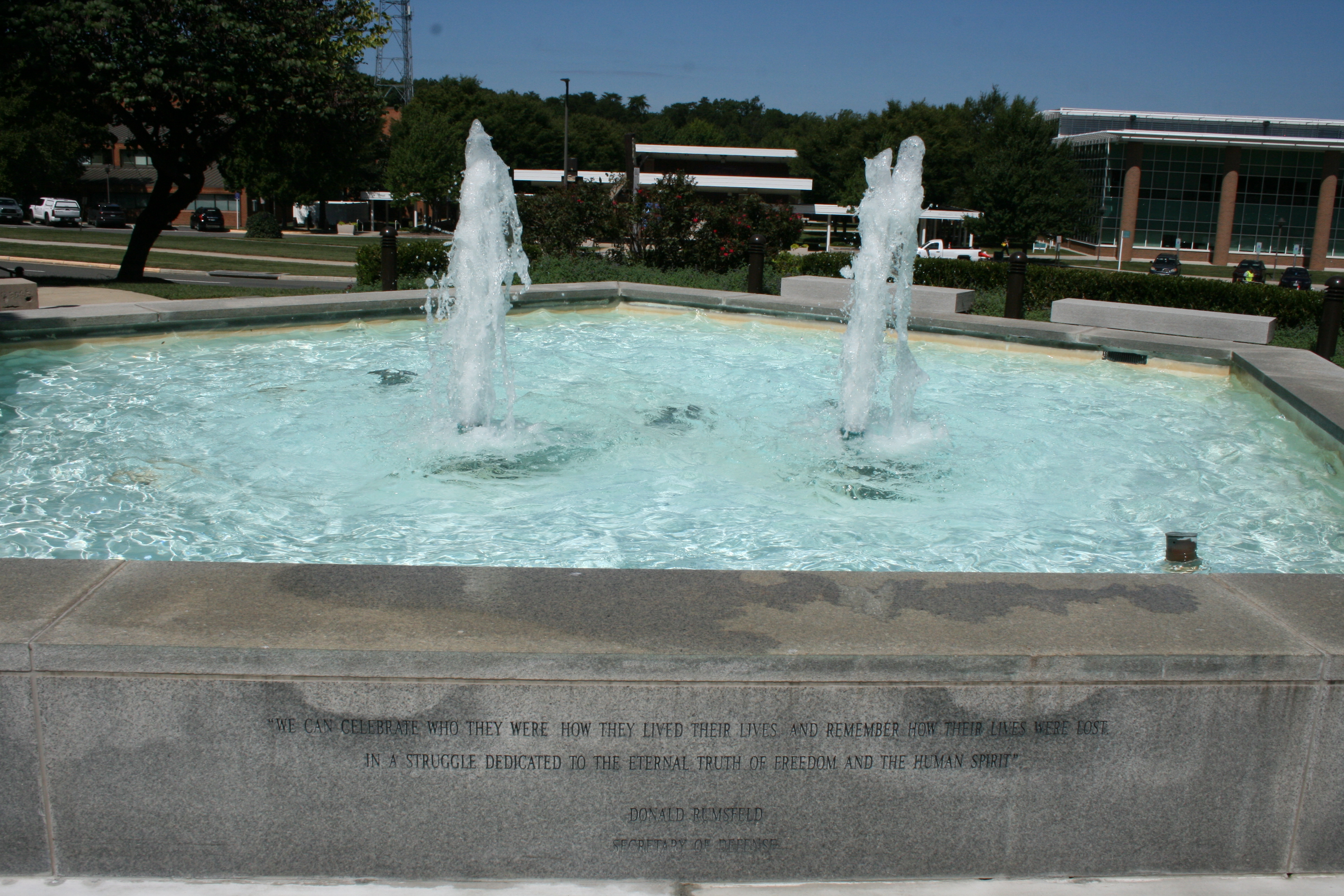 Fountain at the Prince William County Liberty Memorial