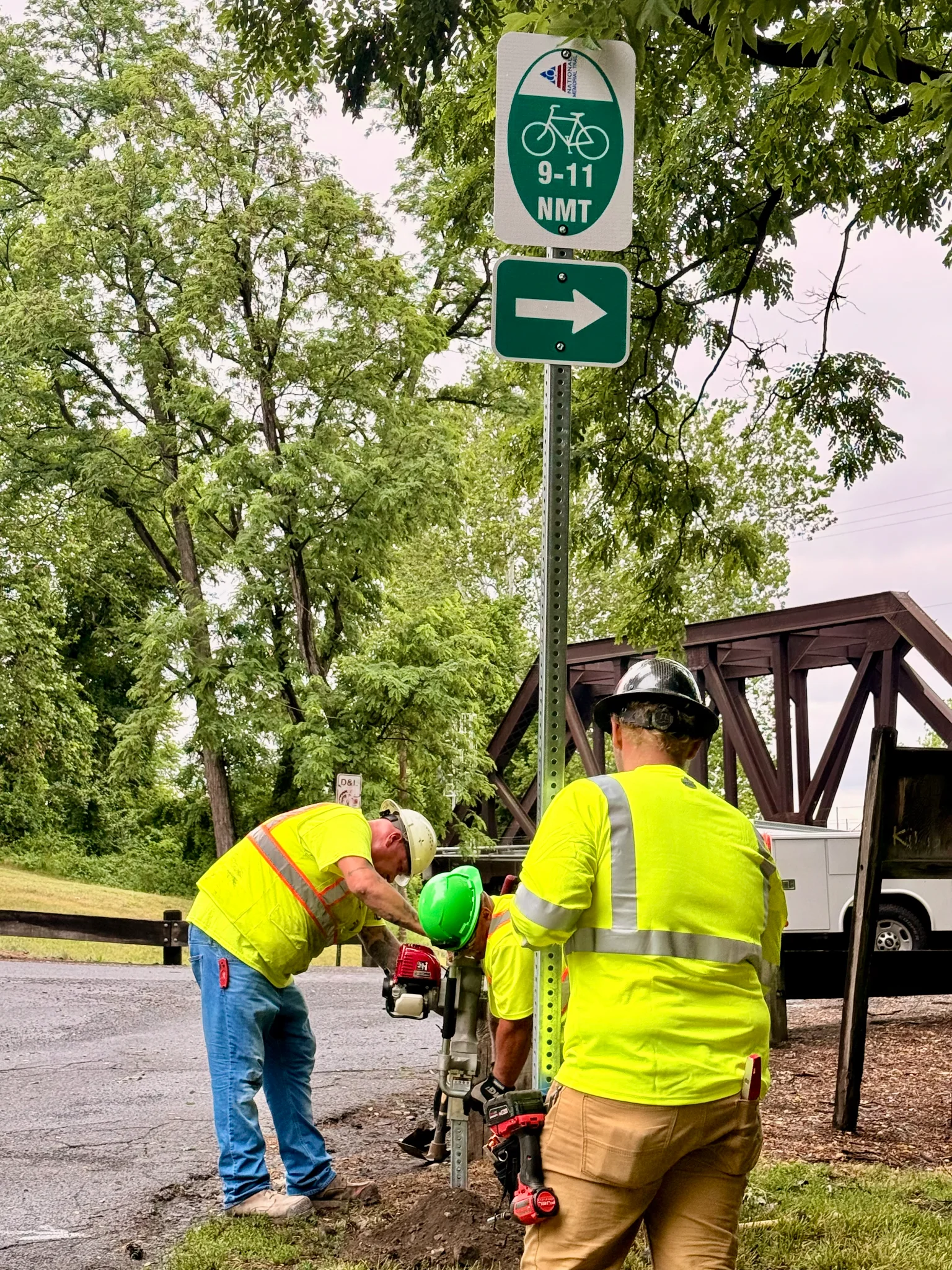 Installation team at work